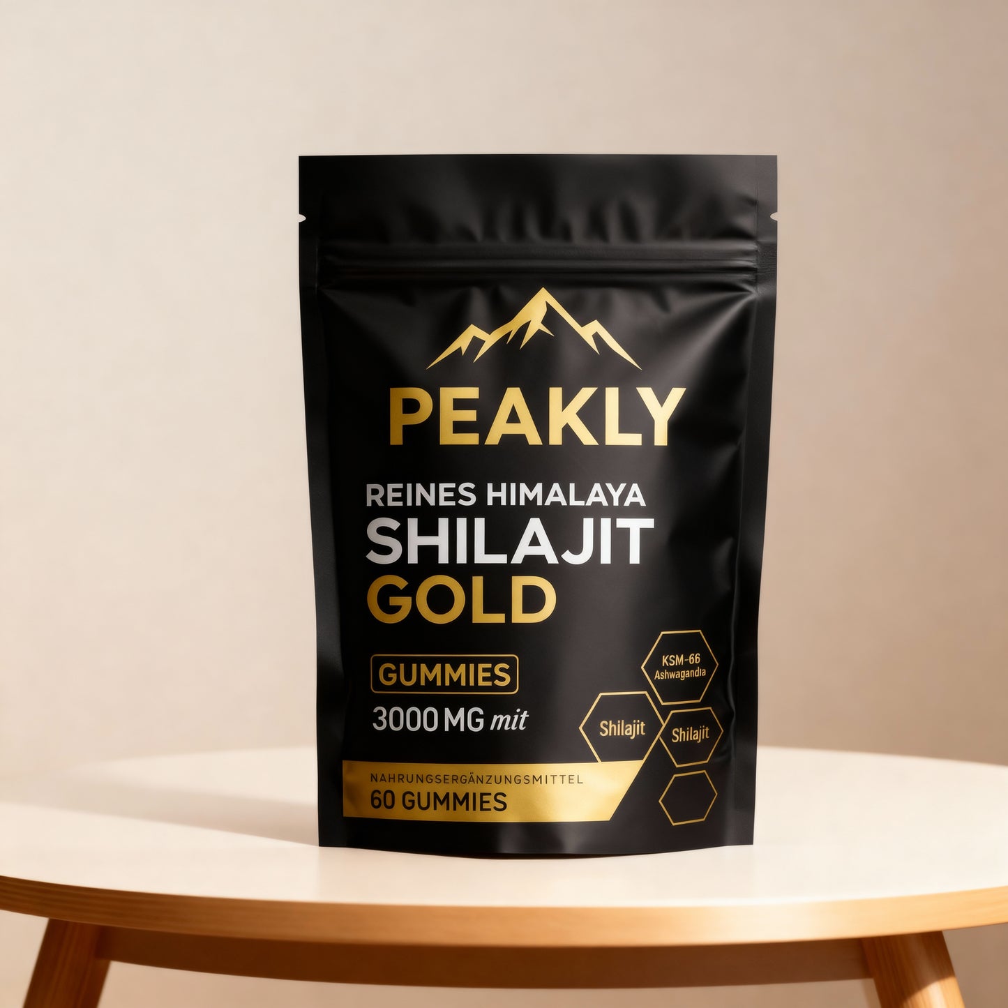 PEAKLY™ Reines Himalaya Shilajit Gummies 6-Fach-Formel für männliche Vitalität