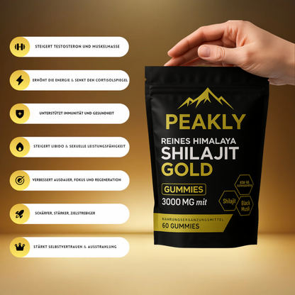 PEAKLY™ Pure Shilajit Gummibärchen
