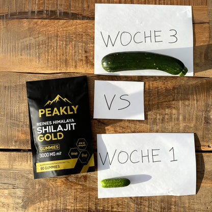 PEAKLY™ Reines Himalaya Shilajit Gummies 6-Fach-Formel für männliche Vitalität